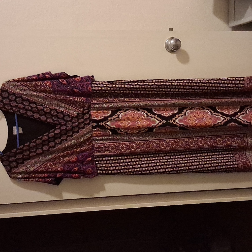 Chico's Vibrant Asymmetrical Maxi Dress